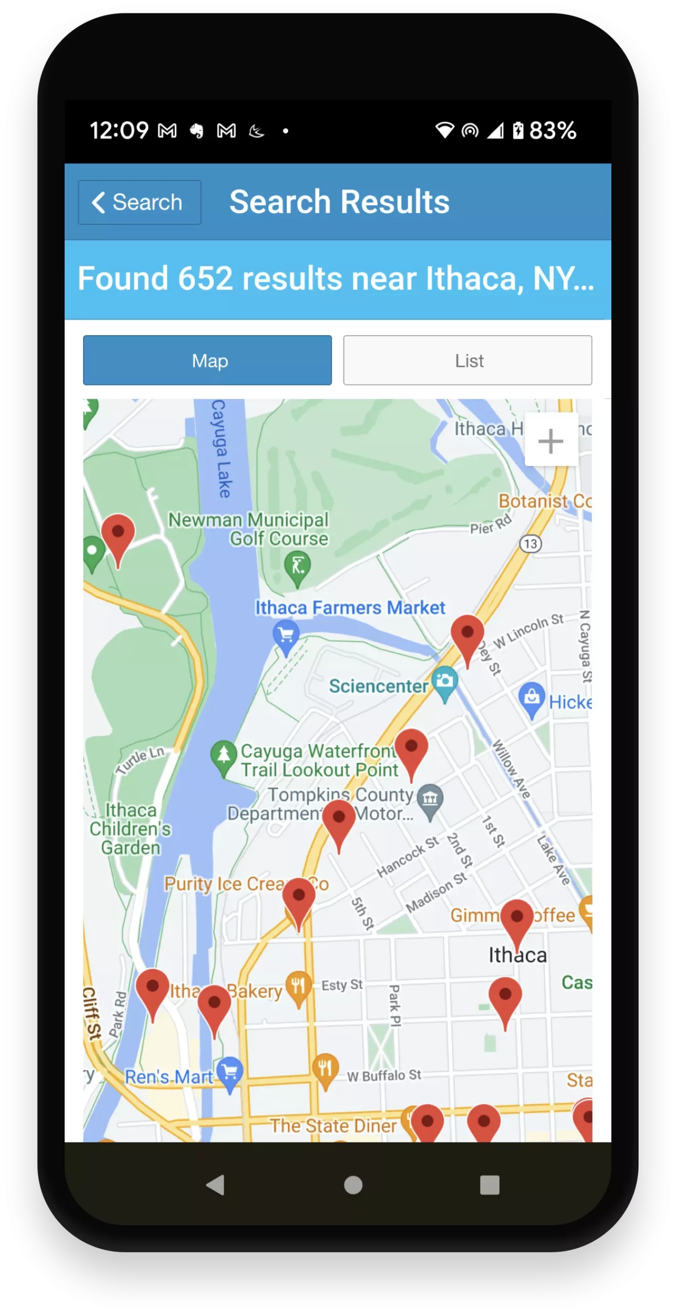 IRRC Search mobile app